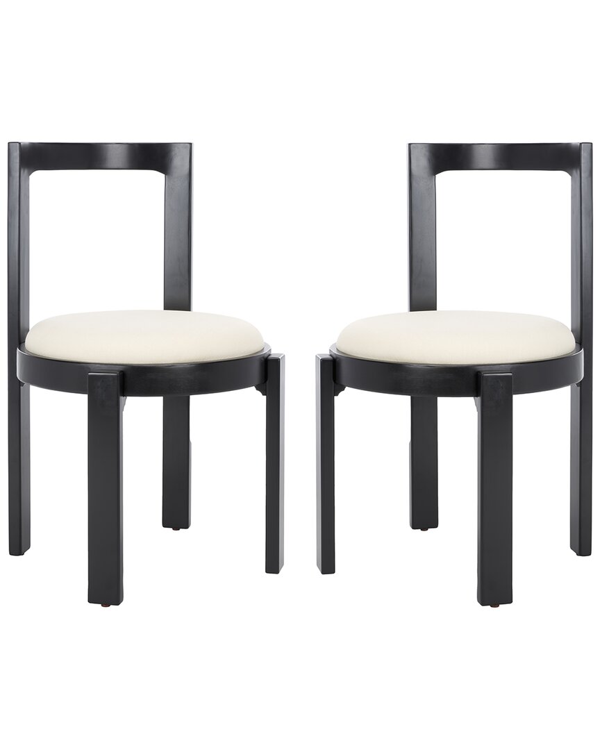 Safavieh Estes Round Dining Chair In Black