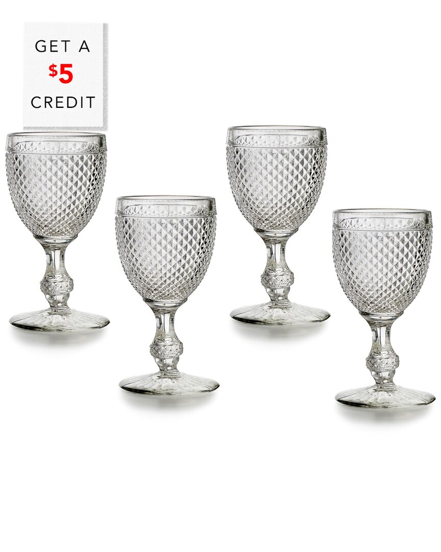 Shop Vista Alegre Bicos Set Of 4 Clear Water Goblets With $5 Credit