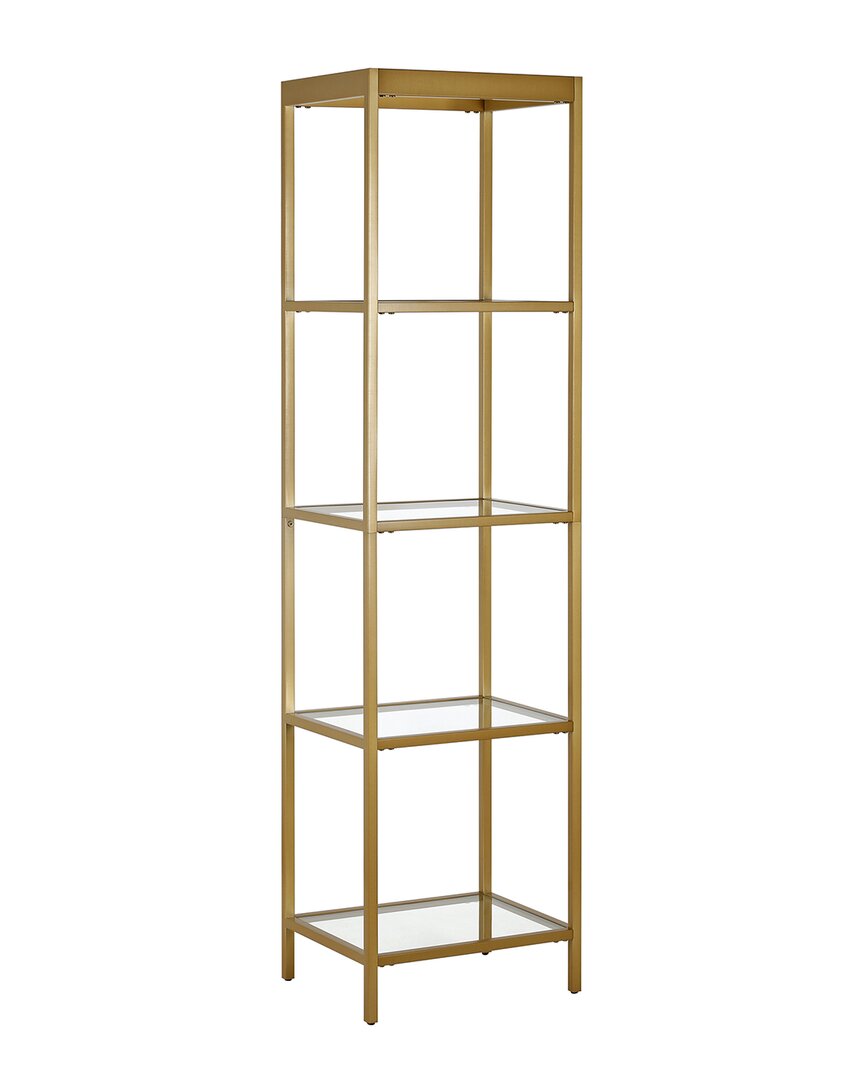 Abraham + Ivy Alexis 18in Wide Brass Finish Bookcase In Gold
