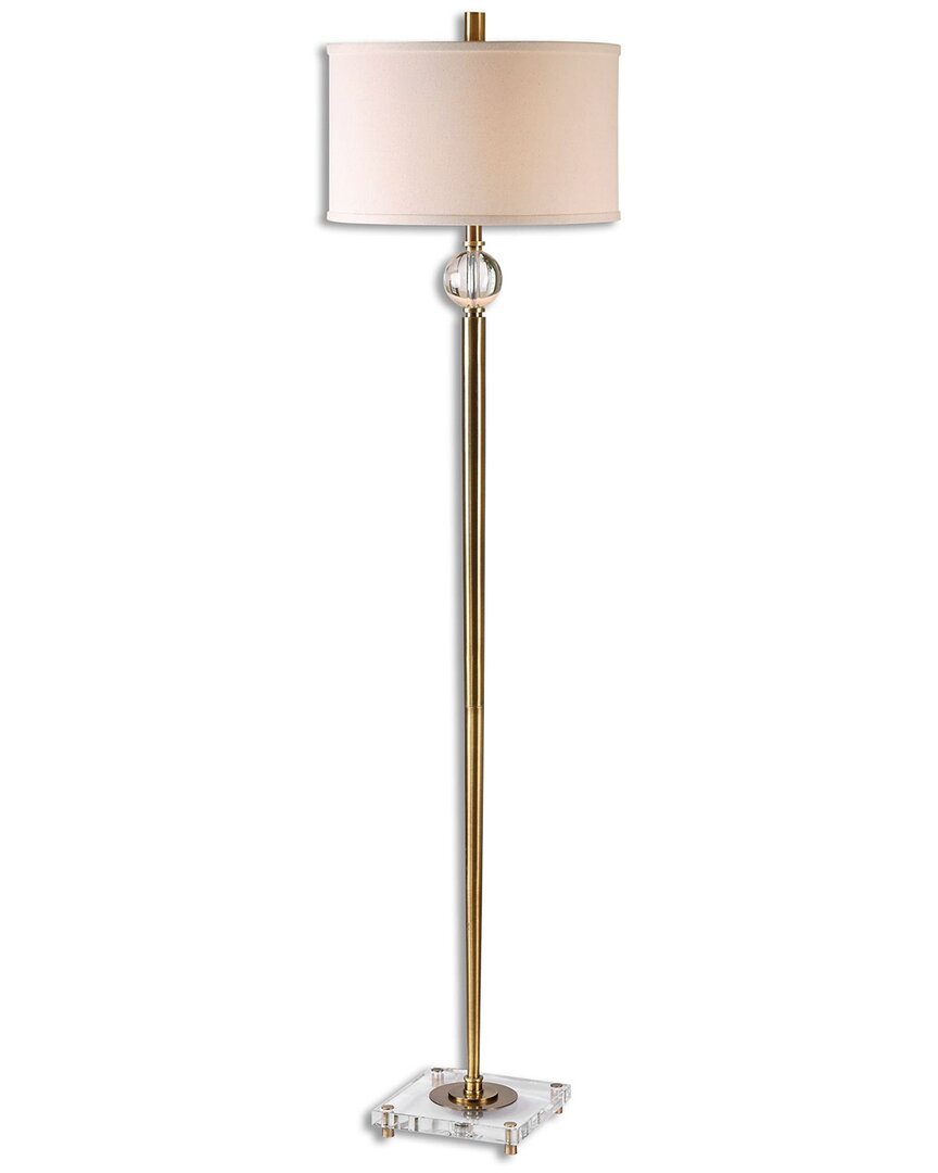 Shop Uttermost Mesita Brass Floor Lamp In Gold