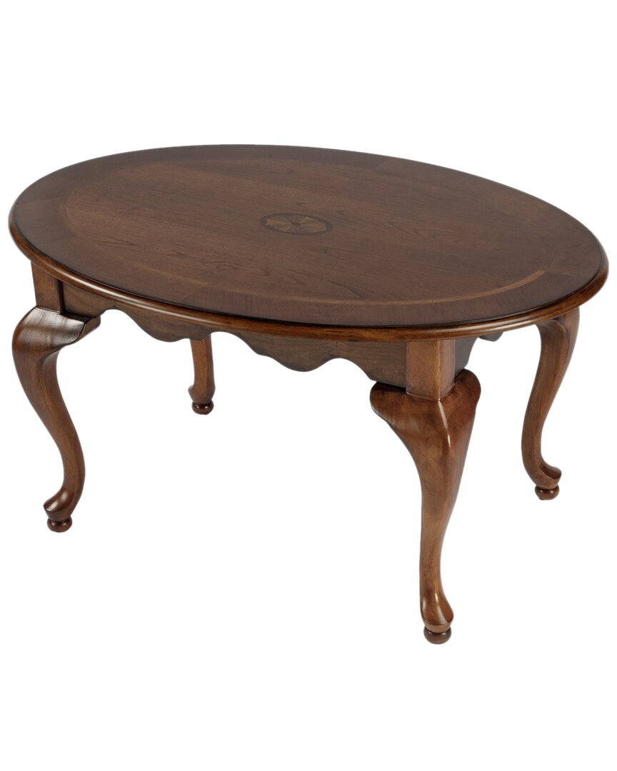 Butler Specialty Company Grace Oval 4 Legs Coffee Table In Brown
