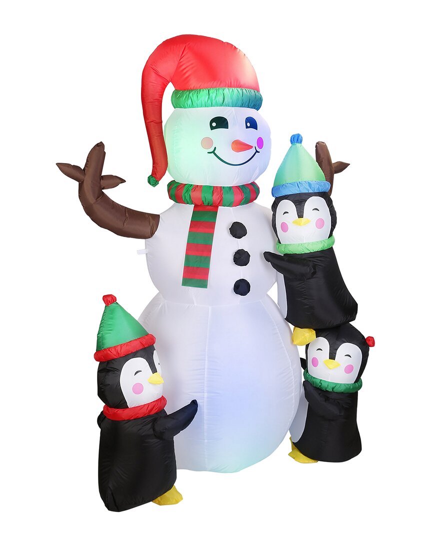 Shop Fresh Fab Finds 5.9ft Inflatable Snow Outdoor Christmas Decoration In Multicolor