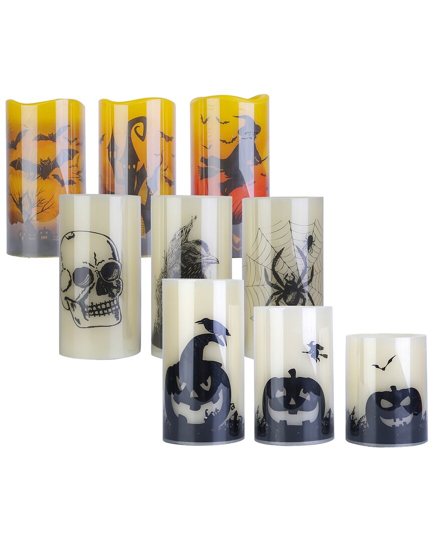Shop Fresh Fab Finds Pack Of 3 Flameless Halloween Candle Lamps With Timer In Multicolor