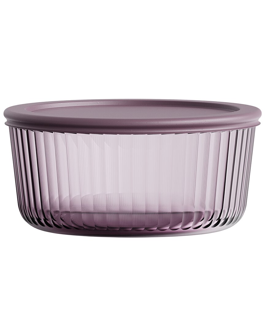 Genicook Stria Plum 3pc Round Container Set In Brown