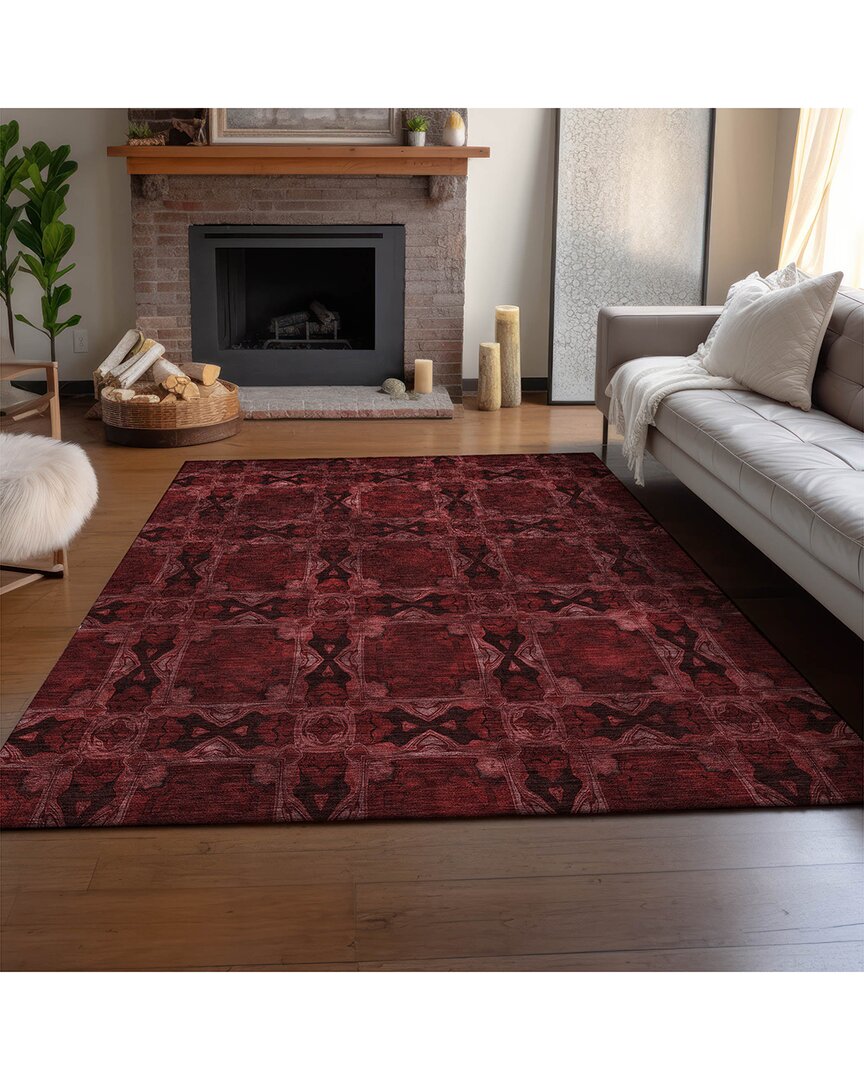 Addison Rugs Premium Washable Area Rug In Red