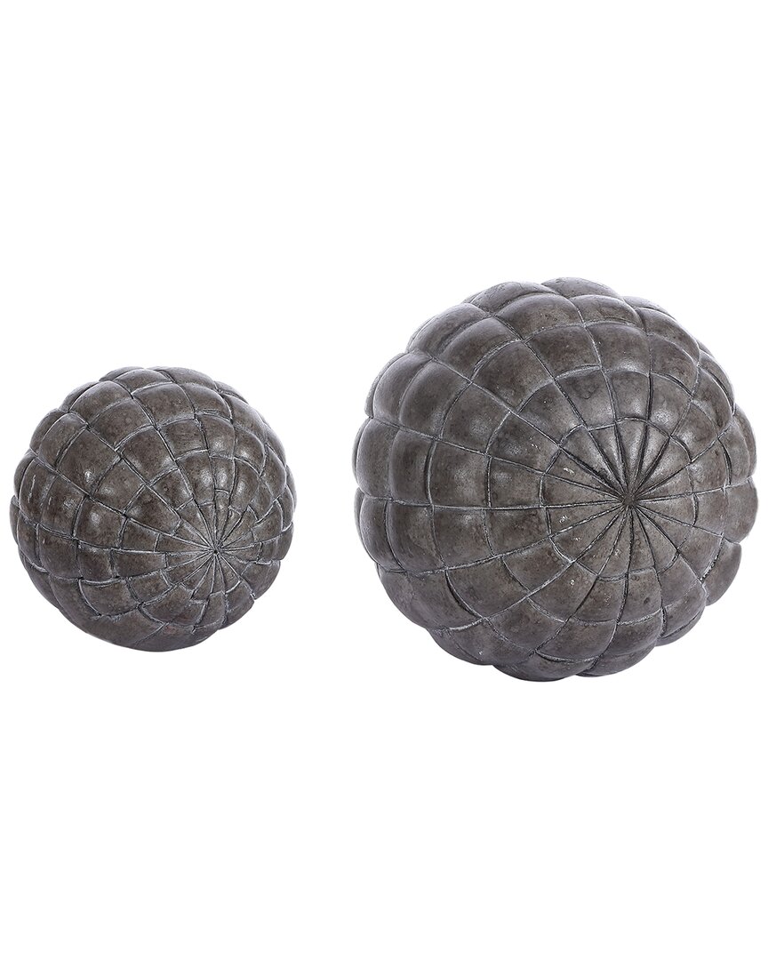 Shop Safavieh Henla Set Of 2 Decorative Balls In Black