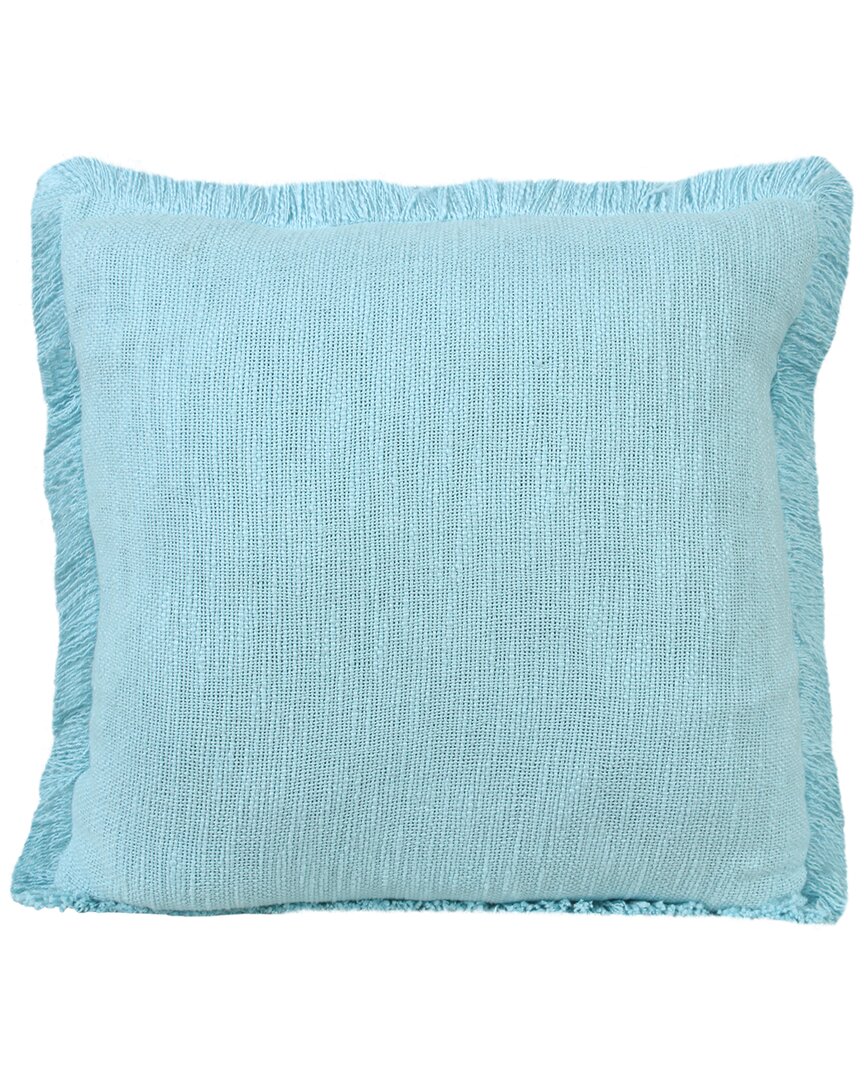 Lr Home Aarna Unique Neutral Solid Throw Pillow In Blue