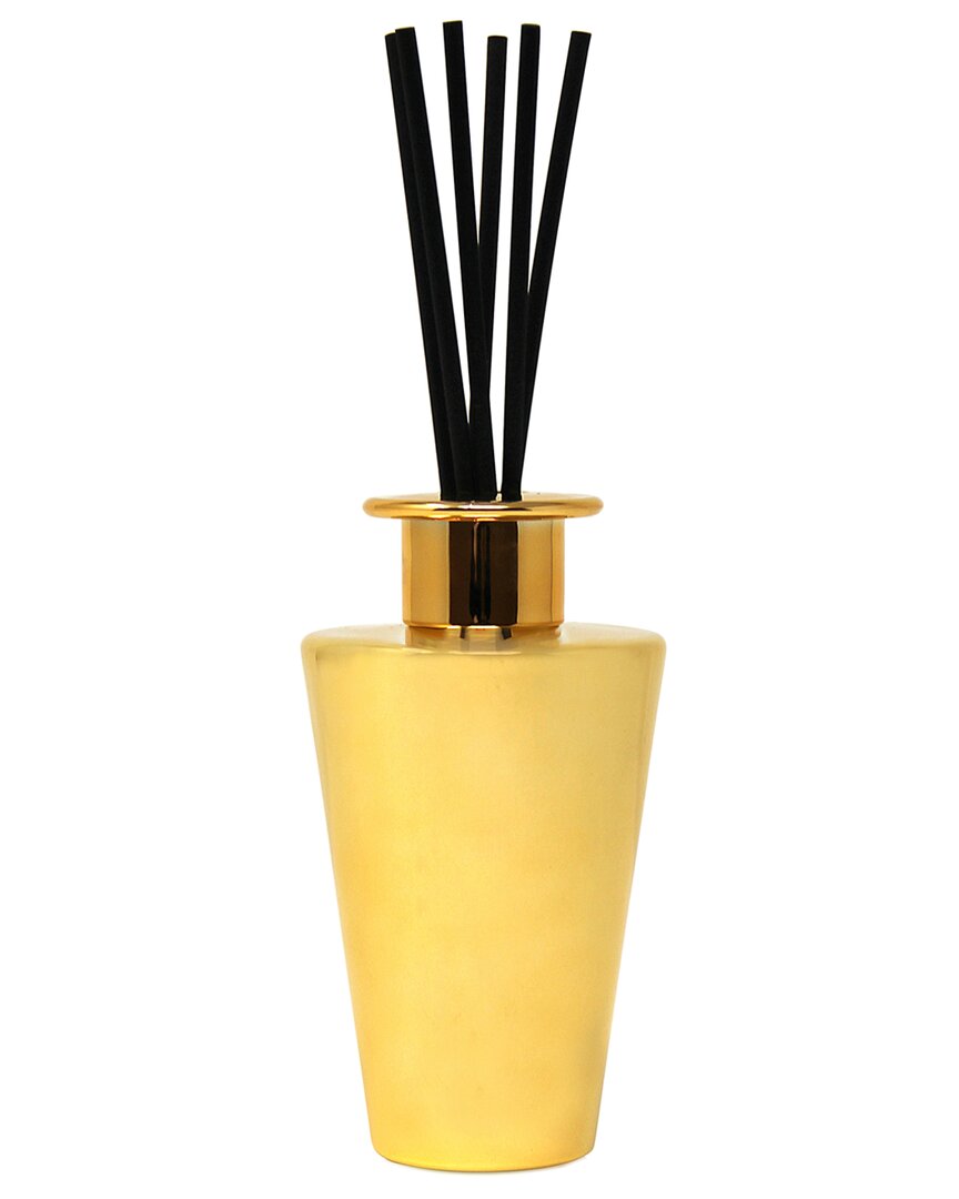 Vivience Polished Gold Reed Diffuser, "zen Tea" Scent