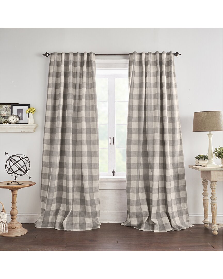 Elrene Grainger Buffalo Check Blackout Window Curtain In Gray