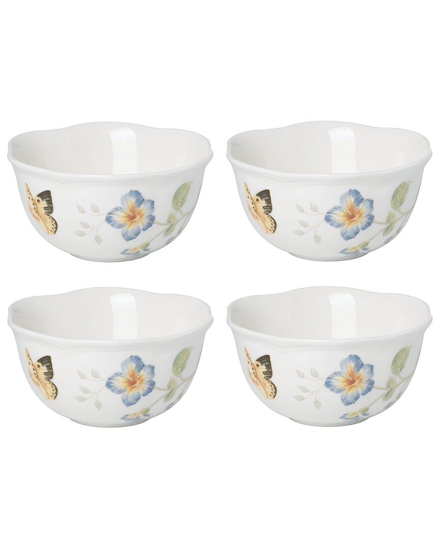 Lenox Butterfly Meadow 4-piece Dessert Bowl Set In White