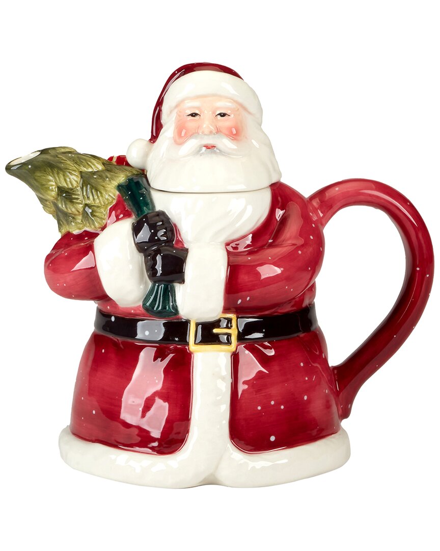 Certified International Santa's Secret 3d Teapot