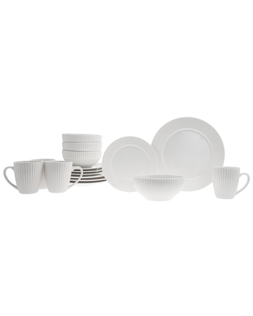 Godinger Inventure Plain 16pc Dinnerware Set In White