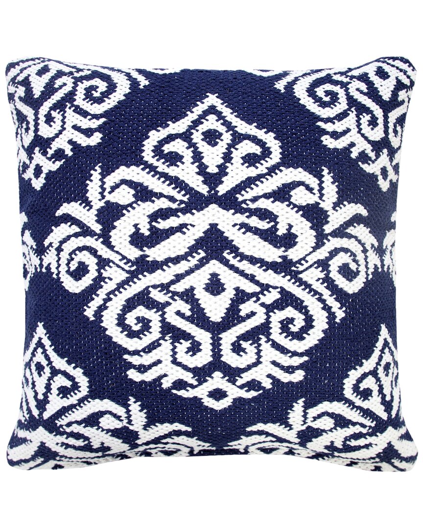 Lr Home Brynn Decorative Damask Throw Pillow In Blue