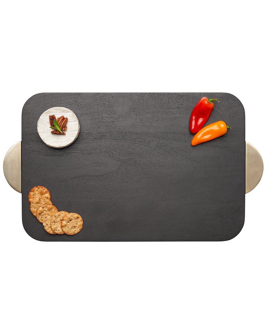 Maple Leaf At Home Acacia Wood Rectangle Board In Gray