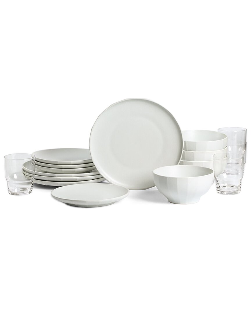 Stone Lain Rio 16-piece Dinnerware Set Stoneware In White