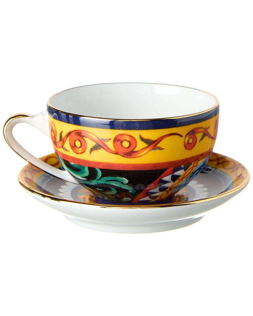 DOLCE & GABBANA DOLCE & GABBANA TEACUP & SAUCER SET 