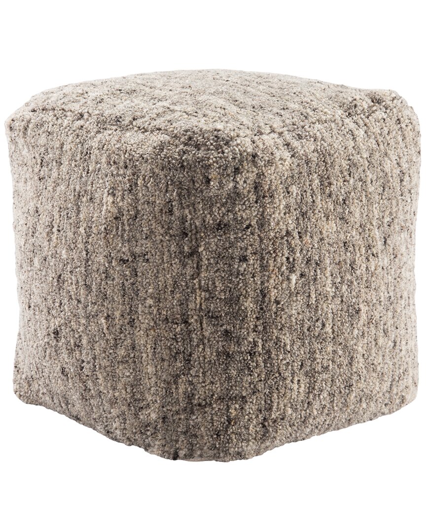 Shop Jaipur Living Sherwood Solid Cube Pouf In Gray