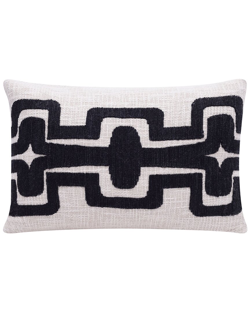 Lr Home Scarlett Geometric Handmade Throw Pillow In Black