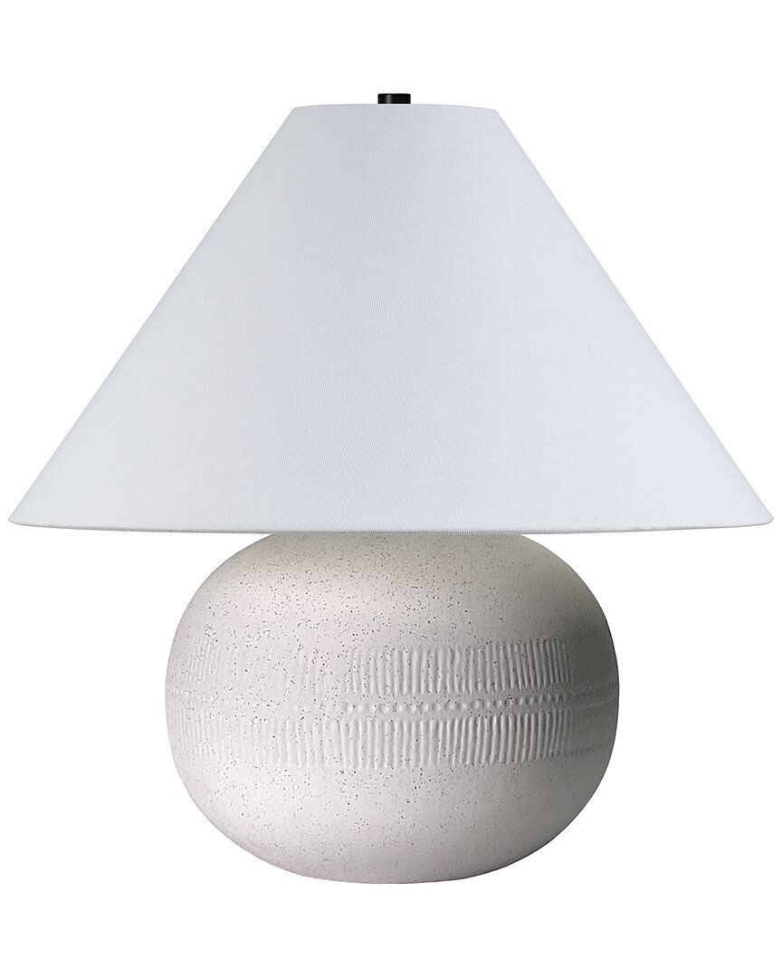 Abraham + Ivy Willa 18in Textured Ceramic Table Lamp With Fabric Shade