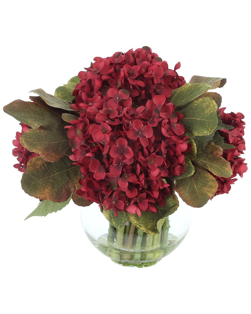 Creative Displays Handmade Fall Hydrangea Arrangement In Stone Pot In Multi