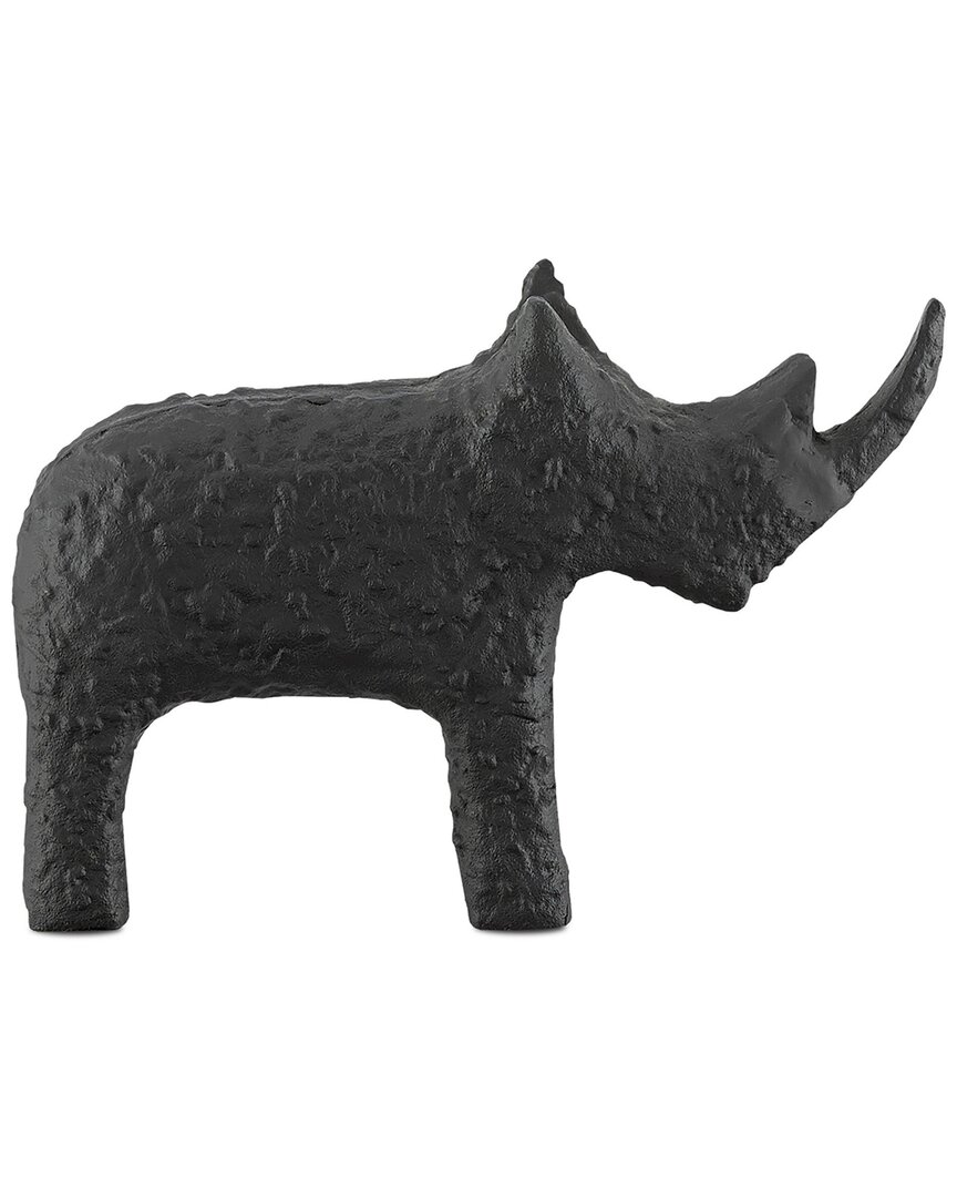 Currey & Company Kano Large Decorative Rhino In Black