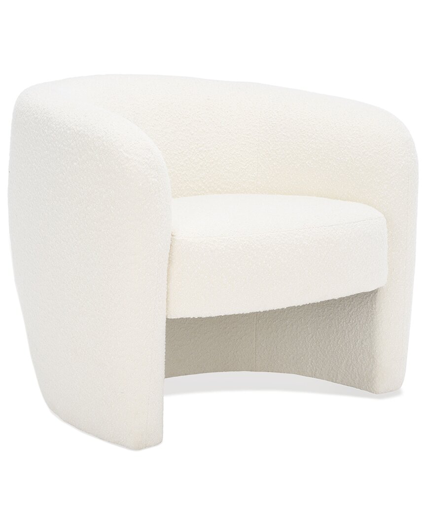 Safavieh Couture Safavieh Everly Boucle Barrel Back Accent Chair In Ivory