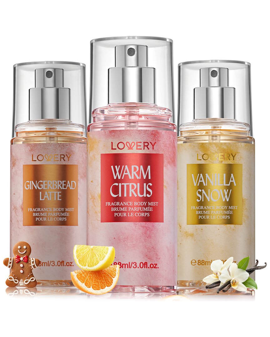 Lovery 3pc Assorted Holiday Body Mist Fragrance Gift Set In Multi