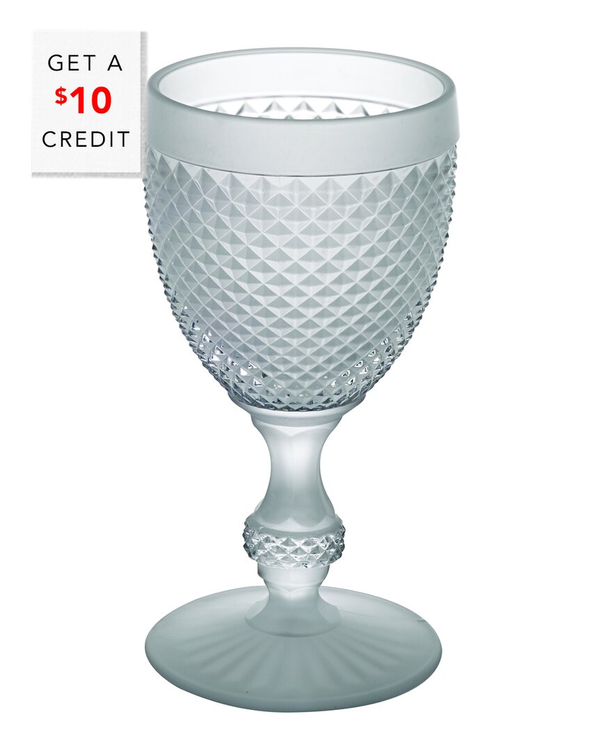 Vista Alegre Bicos Frosted Goblets (set Of 4) With $10 Credit In White