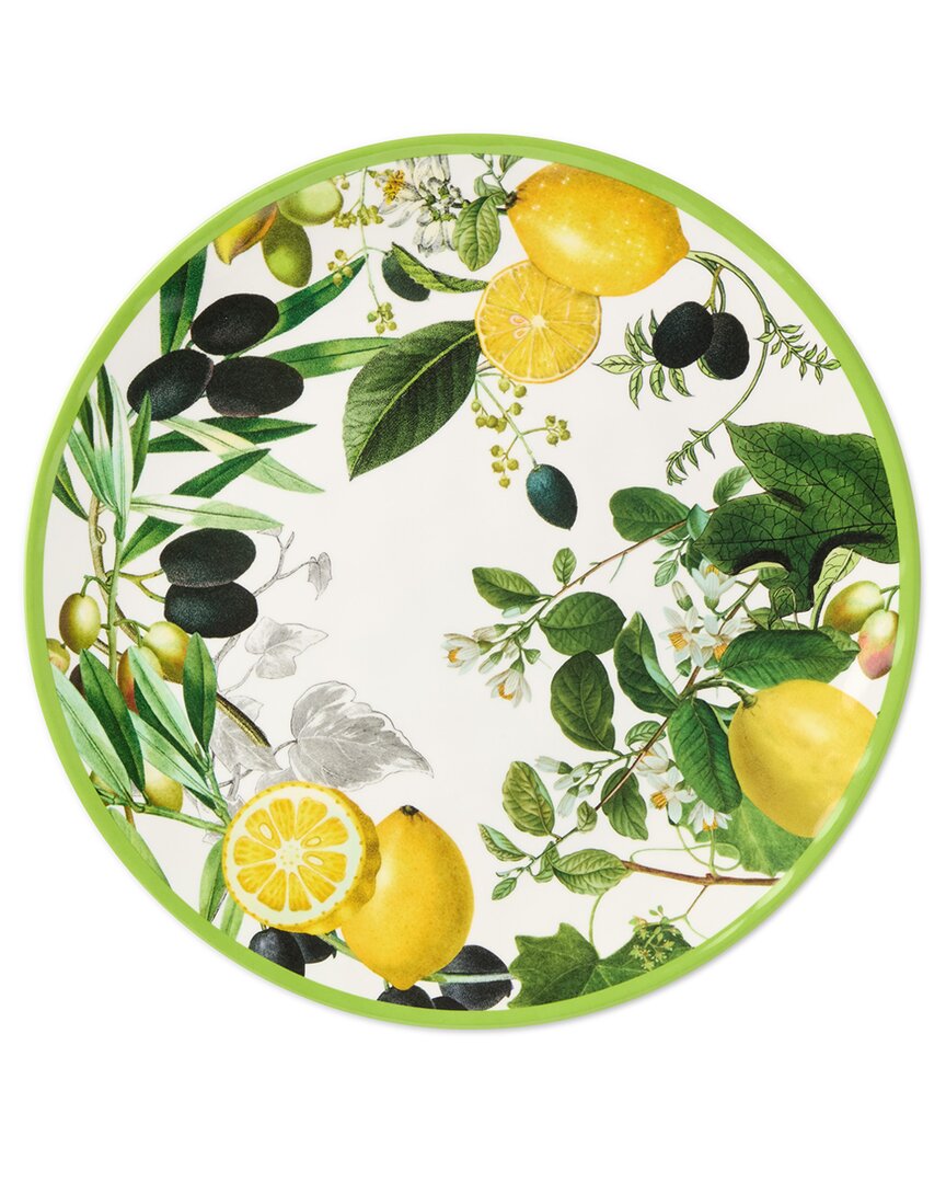 Certified International Limone Melamine Set Of 6 Dinner Plates