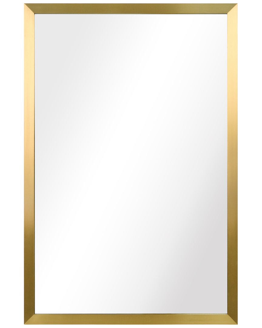 Empire Art Direct Contempo Brushed Stainless Steel Gold Rectangle Wall Mirror