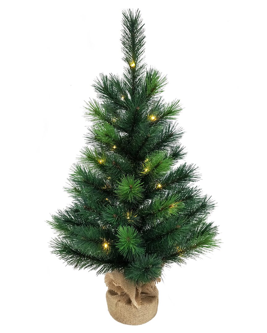Kurt Adler 2.5ft Battery-operated Miniature Pine Tree In Green