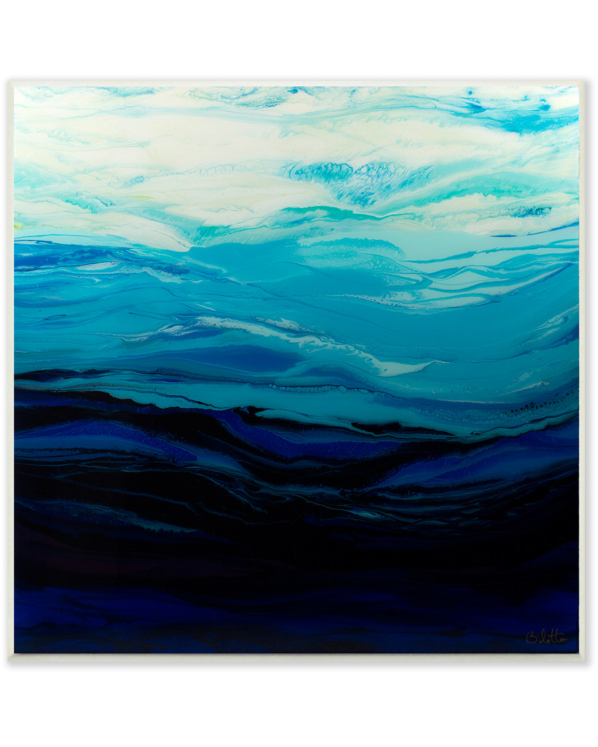Stupell Acrylic Resin Sea Ocean Waves Cresting Abstract By Barbara Bilotta