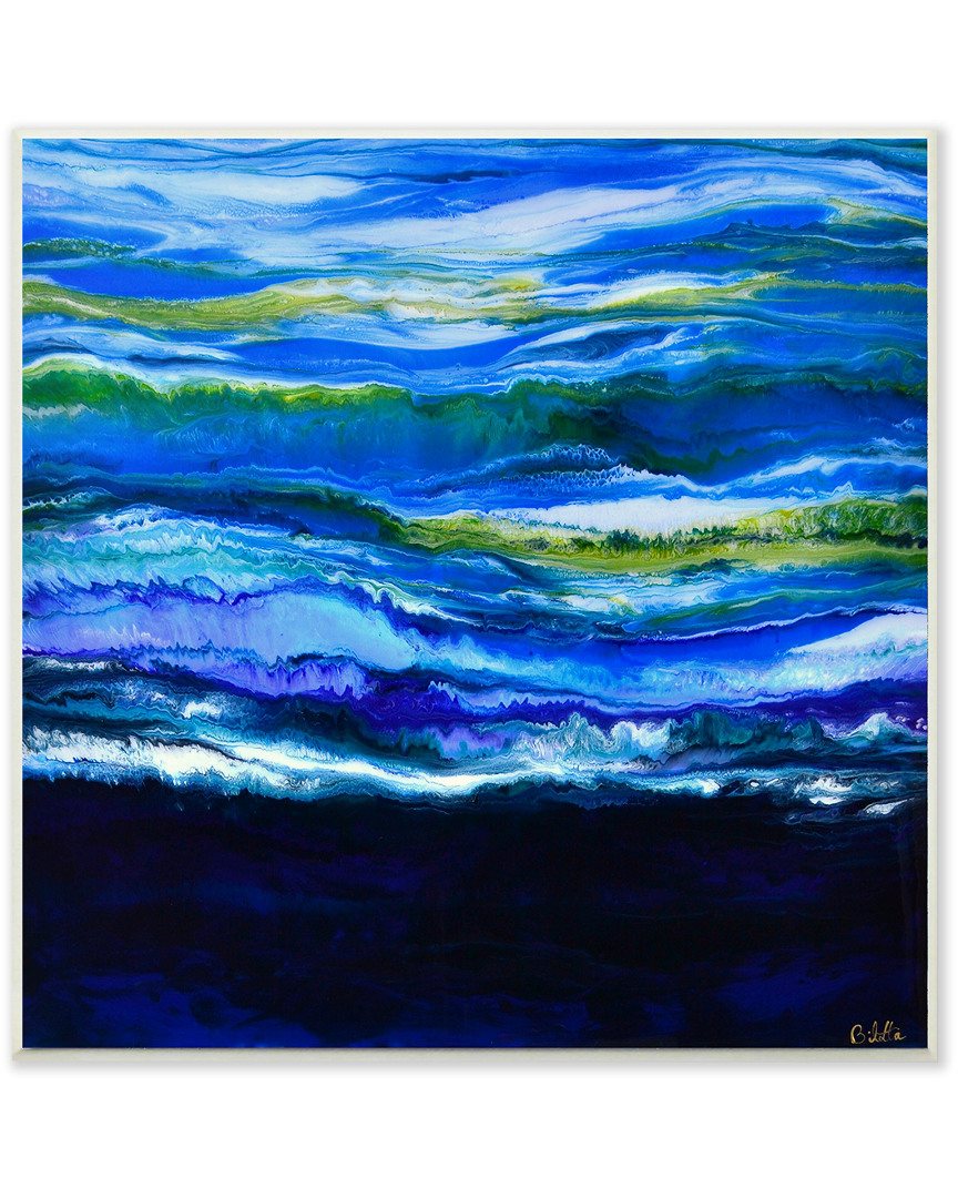 Stupell Acrylic Resin Waves Water Ocean Abstract By Barbara Bilotta