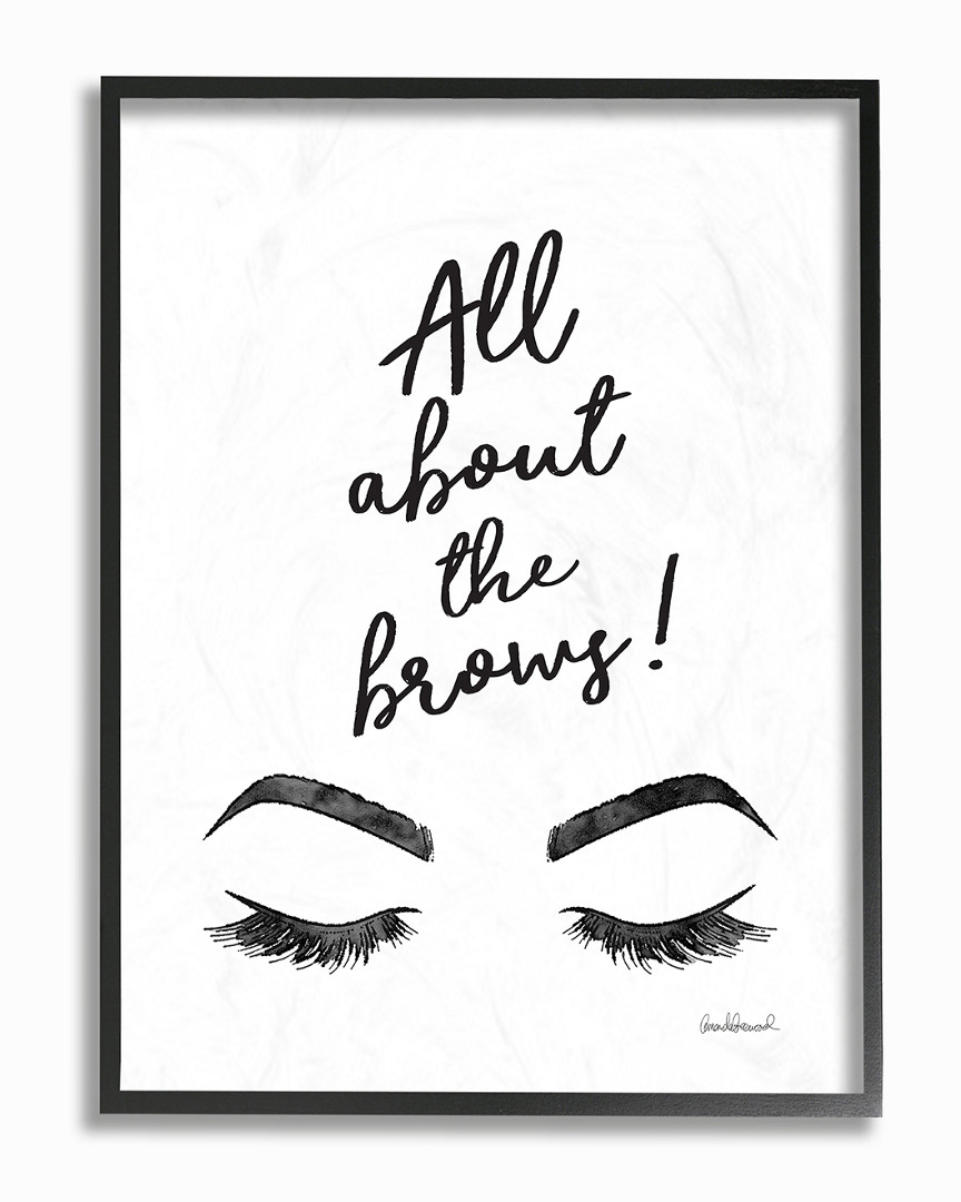 Stupell All About The Brows Ink Illustration By Amanda Greenwood Framed Art