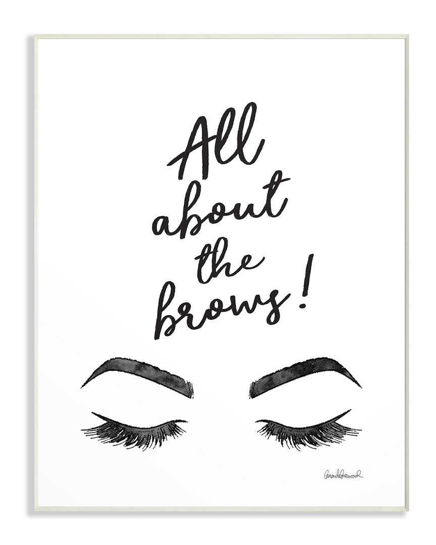 Stupell All About The Brows Ink Illustration By Amanda Greenwood