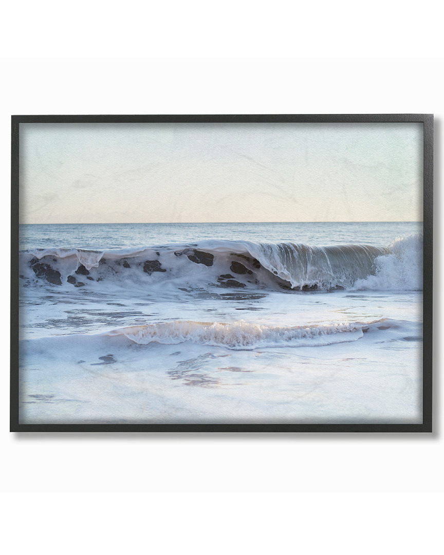 Stupell Coastal Evening Beach Cresting Wave Photograph By Elizabeth Erquhart Framed Art