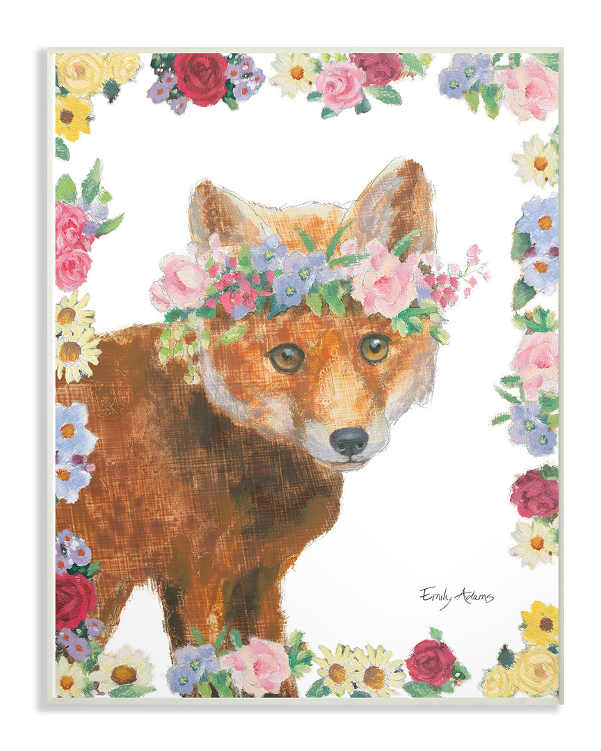 Stupell Flower Friends Fox By Emily Adams