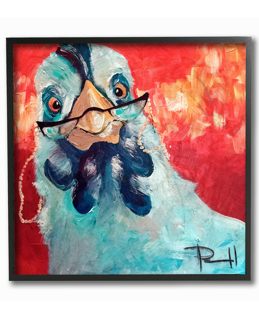 Stupell Stylishly Appalled And Painterly Chicken By Main Line Art & Design Framed Art