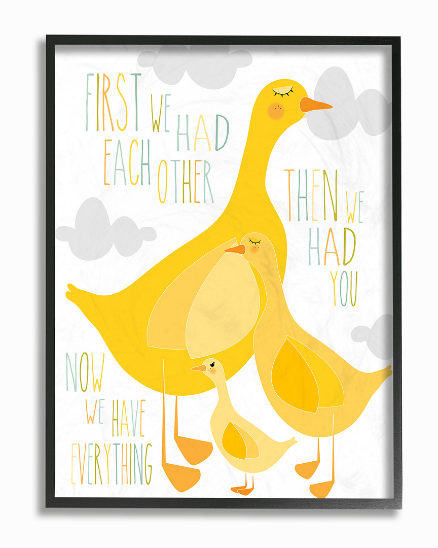 Stupell First We Had Each Other Yellow Ducks By Karen Zukowski (finny And Zook) Framed Art