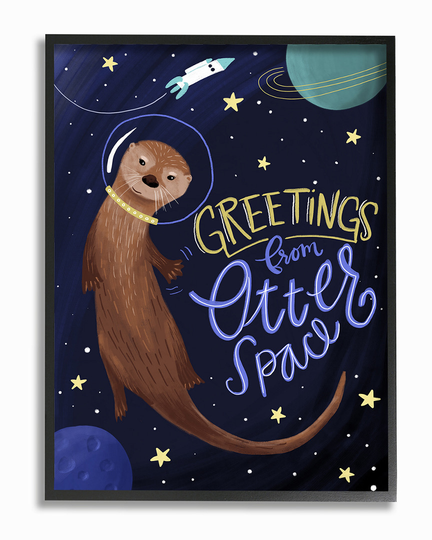 Stupell Otter Space Funny Animal By Megan Dunagan Framed Art