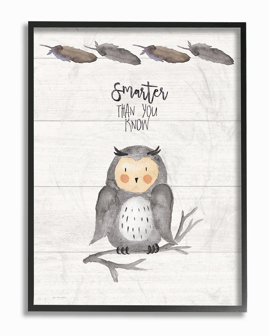 Stupell Smarter Than You Know Owl By Jo Moulton Framed Art