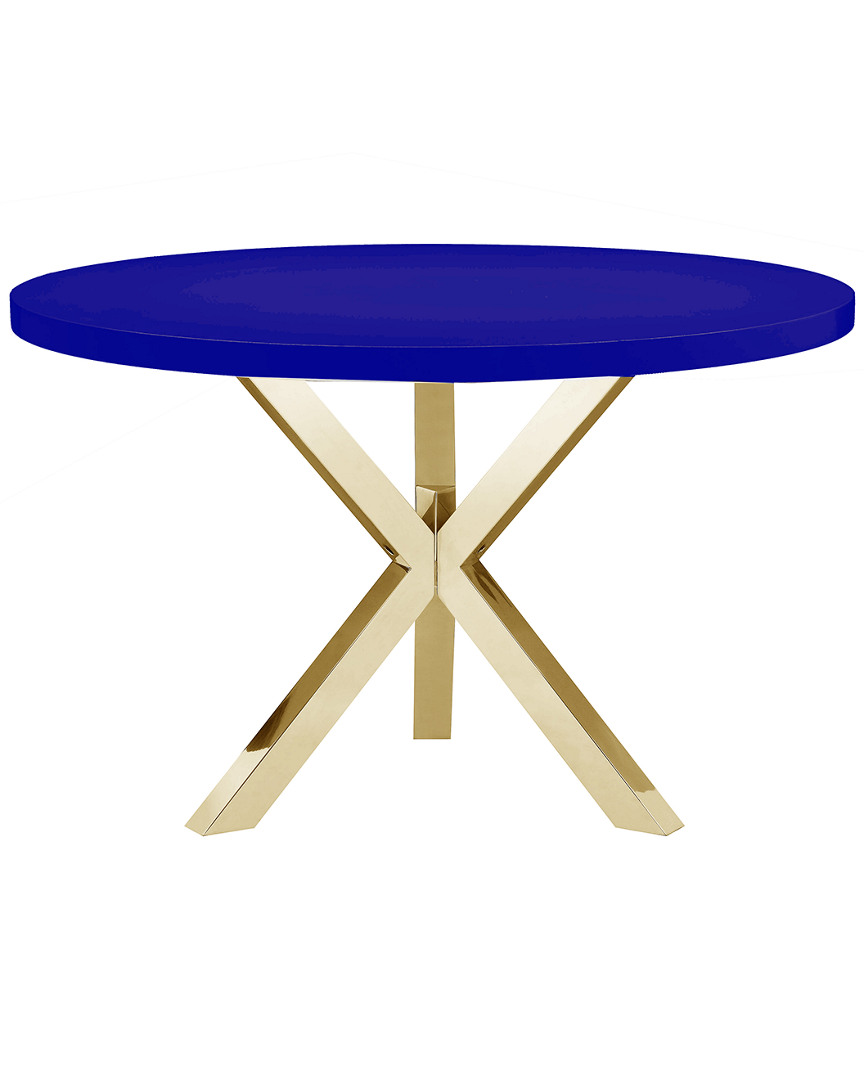 Pangea Home Gold Remi Dining Table