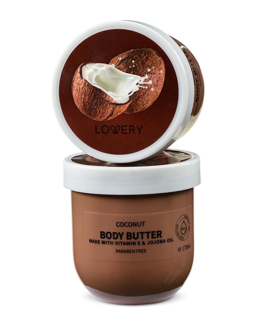 Lovery Coconut Body Butter - Ultra Hydrating Shea Butter Body Cream In White