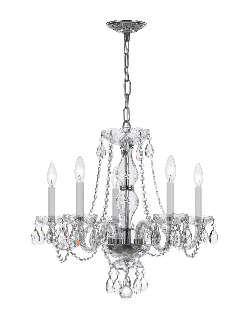 Crystorama Traditional Crystal 5-light Spectra Crystal Chrome Chandelier