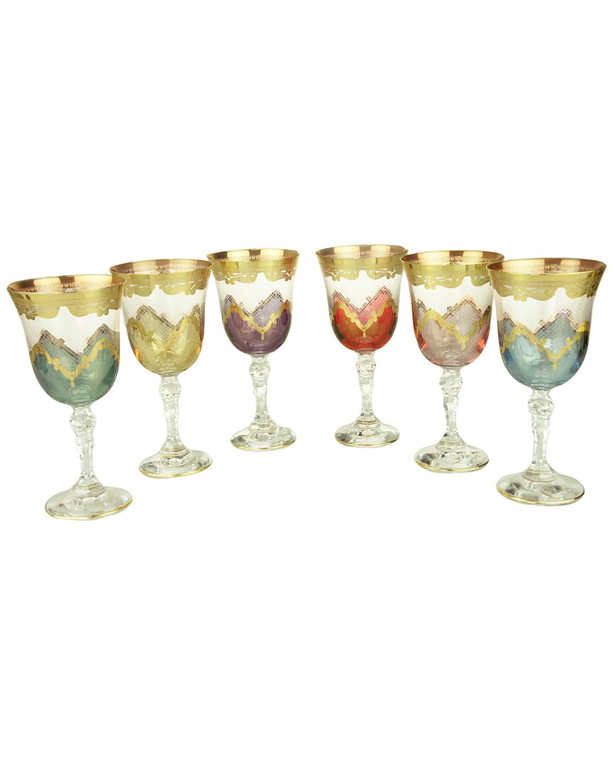 Shop Alice Pazkus Set 6 Water Goblets In Clear
