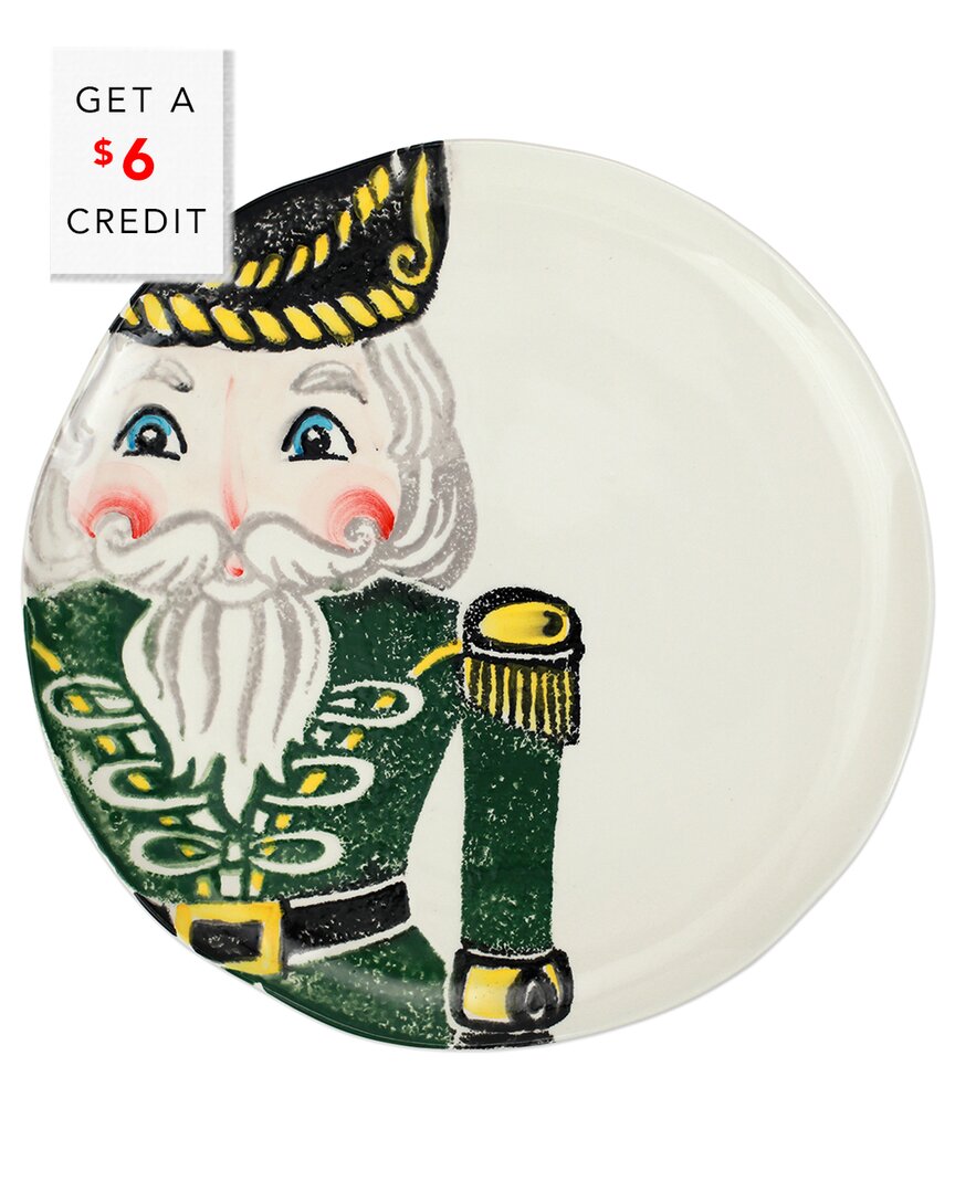 Shop Vietri Nutcrackers Dinner Plate With $6 Credit In Green