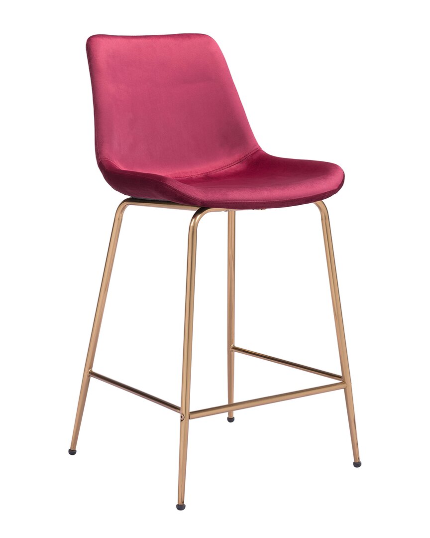 Shop Zuo Modern Tony Counter Chair In Red