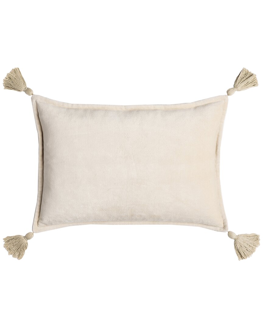 Surya Cotton Down Pillow In Beige