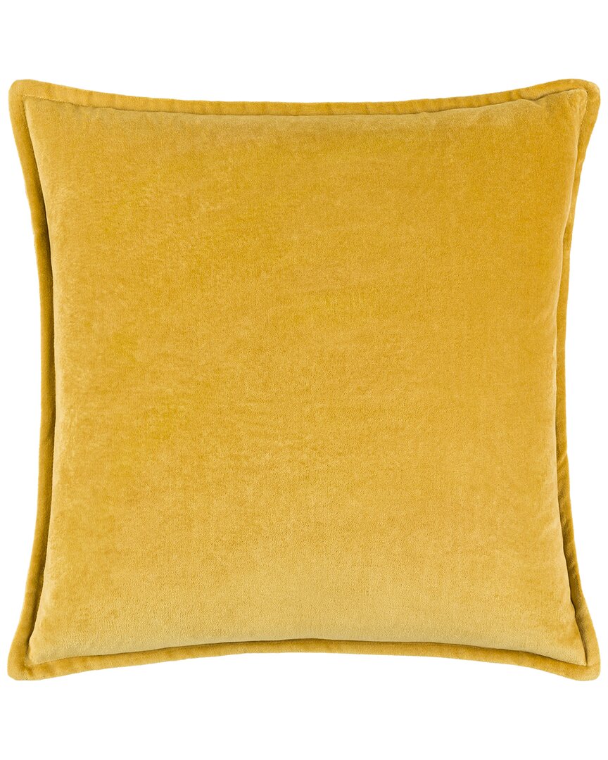 Shop Surya Cotton Pillow Cover In Yellow
