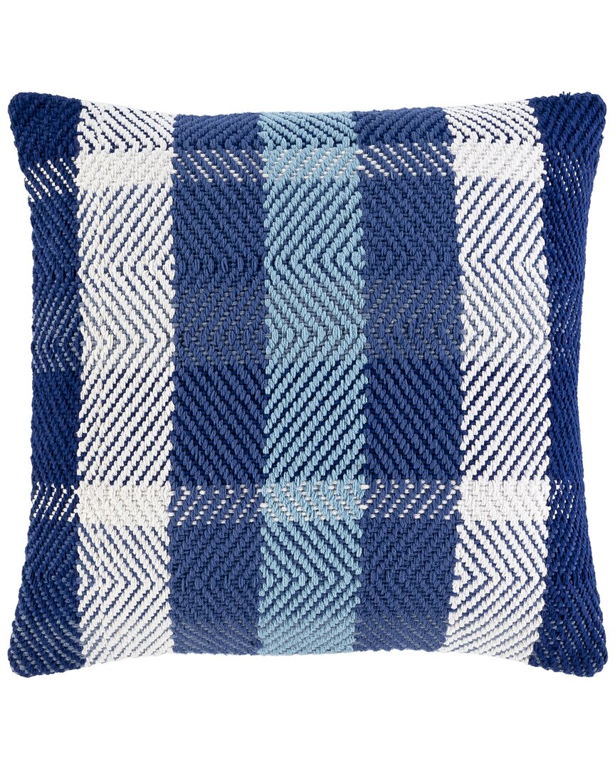 Surya Jacobean Polyester Pillow In Blue